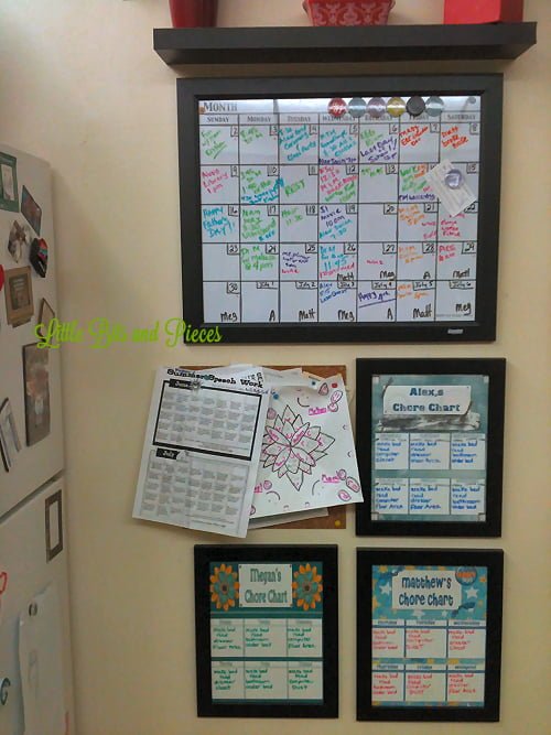 Family Command Center with Chore Charts