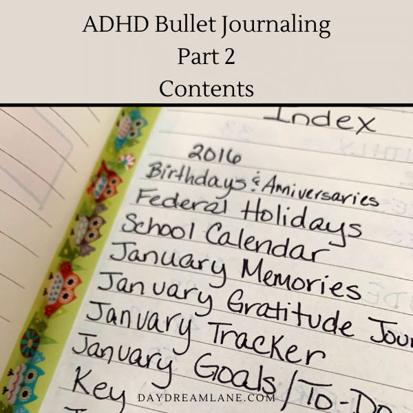 ADHD Bullet Journaling Part 2